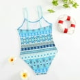 thumbnail image 3 of Gyratedream Girls One Pieces Swimsuit Beach Sport Halter Swimwear Quick Dry Bathing Suits 3-8 Years, 3 of 4
