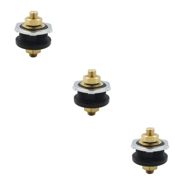 stanreset 1/2/3 Auto Camping Truck Boat Battery Terminal Bulkhead Rubber Sub Power Junction Connector Post Stud Replacement Kit Black 3PCS