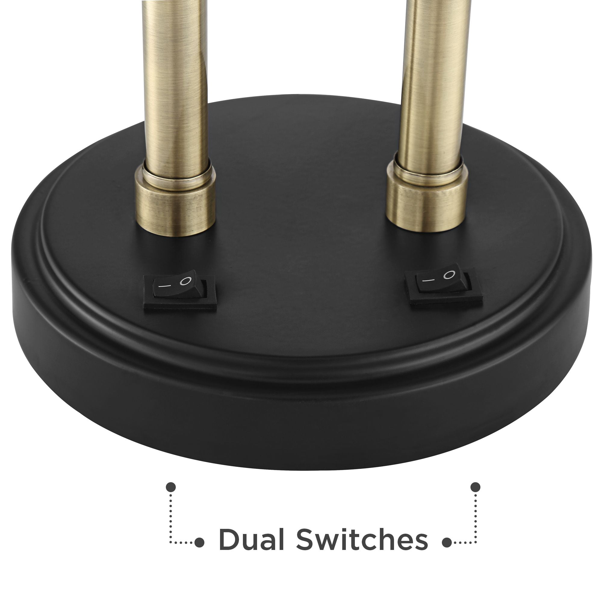 Possini Euro Design Sentry Modern Mid Century Desk Lamp 23" High Black Brass with USB Charging Port LED Adjustable Cone Shade for Bedroom Living Room