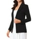 thumbnail image 4 of Blazers de Negocios Casual para Mujeres INSPIRE CHIC, Chaqueta de Traje de Manga Larga Abierta, Blazer de Oficina XL Negro, 4 of 6
