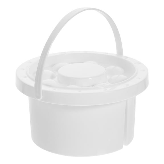 HEANUJJ White Plastic Cleaning Bucket 1-Pack for Household, Paint Brush Washer, Ideal for Artists and School Supplies