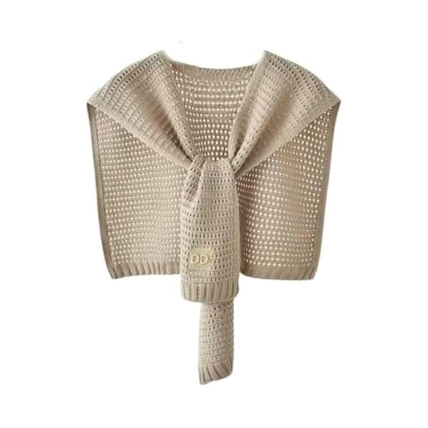 wonima44 Women’s Knotted Shawls and Wraps Sheep Cashmere Open Knit Shawl Sun Protective Wrap for Summer Fall Trendy 2025