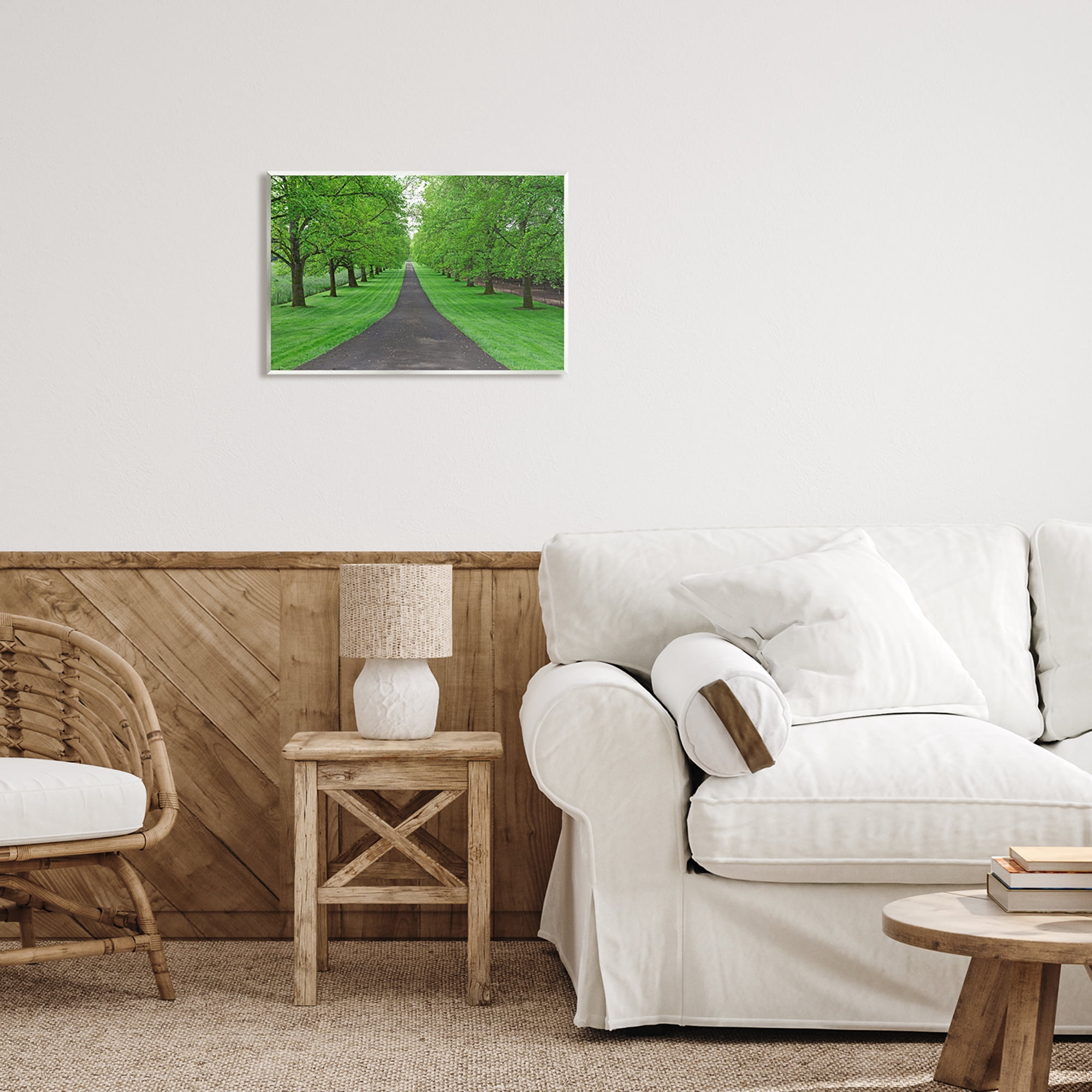 Stupell Industries Tree Grove Path Landscape Nature Photography Unframed Art Print Wall Art, 19 x 13