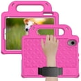 thumbnail image 4 of Shockproof Kids Case for iPad Mini 6 2021, Crossbody Strap Hybrid Rugged Kickstand Full Body Protective Cover, Rose, 4 of 6