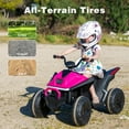 thumbnail image 3 of YunTopKids 24V Kids ATV 4 Wheeler , Electric Quad Ride On Toy for Big Kid, 2x200W Motor, 4.5Mph Max Speed ,2-Seater Quad for Boys Girls,Pink, 3 of 9