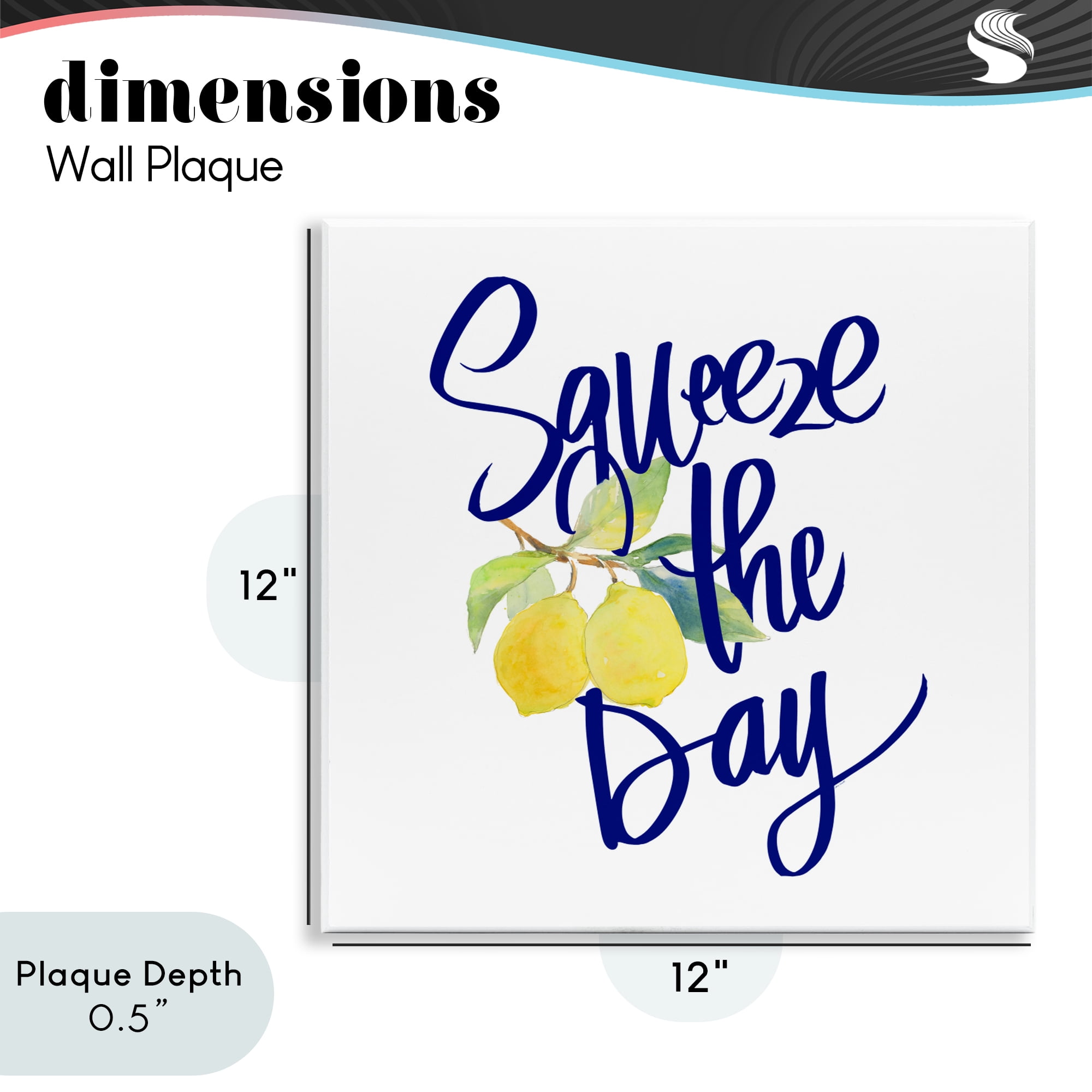 Stupell Industries Cursive Squeeze The Day Wall Plaque Art, design by Lanie Loreth
