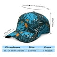 thumbnail image 5 of Tropical Leaf Dad Hat, Washed Unstructured Cap with Comfortable Fit, Hawaiian Floral Aloha Design Adjustable Hat for Summer Beach Vacation and Outdoor Sports, 5 of 7