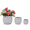 White, variant on mdj pottery Ceramic Plant Pots, 5+7+9 Inches, Set of 3, Flower Pots with Drainage Hole, Planters for Indoor Plants, Modern Decorative Pot for Garden, Windowsill - Terracotta Brown