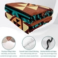 thumbnail image 4 of Twin Quilt Set 68''x86'', Turquoise Red Lightweight Summer Bedspread Coverlet Set with 2 Pillow Shams, Southwest American Native Abstract Pattern Breathable All Season Quilt Bedding for Dorm/Bedroom, 4 of 9