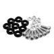 thumbnail image 1 of 8pzas M6x15mm Tornillos Tuercas Fijación de Matrícula del Vehículo Moto Tapón Negro, 1 of 1