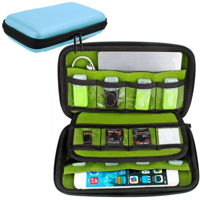 Estuche impermeable para tarjeta de memoria, diseñado para disco duro externo, unidades flash USB, bancos de energía, lo mejor para viajar Adepaton 2033969-3