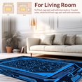 thumbnail image 2 of ODIKA 8' x 10' Machine Washable Non-Slip Area Rug, Cyberpunk Hexagon High Traffic Rug, Blue, 427469, 2 of 7