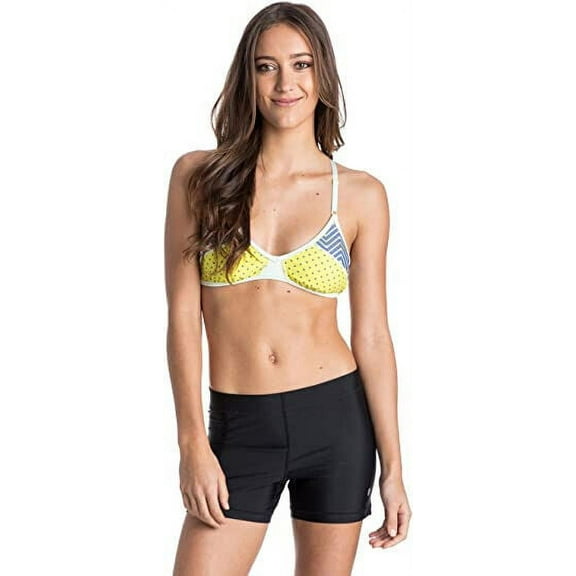 Roxy Juniors Rally Triangle Bikini Top Chambray Chevron Geo, XS