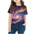 thumbnail image 7 of CYRBOKO Girls Graphic Tees, Crewneck Holiday Short Sleeve Casual Summer T-shirts Multicolor Size 7-8 T, 7 of 7