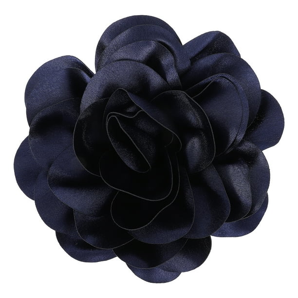 WORGEOUS Broche de flor grande, Pin de solapa, broche de tela para mujer, accesorio de decoración de ropa de fiesta