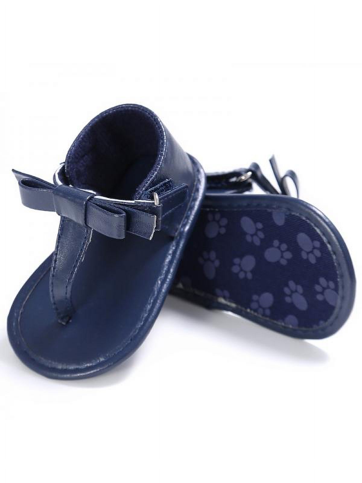Ochine Newborn PU Leather Soft Shoes Summer Baby Casual Flower Toddler Prewalker Sandals - image 4 of 6
