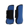 thumbnail image 1 of Protector de patas de caballo, almohadilla interior acolchada elástica, botas delanteras de caballo para entrenamiento de salto, montar, patas delanteras azules XL, 1 of 5