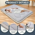thumbnail image 2 of Zikebtuy Japanese Floor Mattress Queen Size 60"x 80", Foldable Futon Mattress, Soft Tatami Sleeping Pad with 5-Layer Support for Bedroom, Living Room, Camping, and Guest Use, 2 of 8