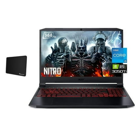 Acer Nitro 5 15.6" FHD 144Hz Gaming Notebook, Intel Core i5-11400H Processor, NVIDIA GeForce RTX 3050 Ti, 16GB RAM, 512GB PCIe SSD,Wi-Fi6, Backlit Keyboard, HDMI, Webcam, Win 11 w Tigology Accessories