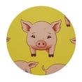 thumbnail image 4 of HAOXIT Cute Pink Piglet Face Table Cloth Round Cartoon Pig Reusable Tablecloth Waterproof Outdoor Tablecloth Table Cover for Kitchen Party Picnic Dining Decor 31-35, 4 of 8
