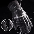thumbnail image 4 of 1 Pair Warm Gloves Sensitive Touch Screen Design Anti-slip Palm Pattern Fleece Lining with Anti-lost Buckle Glow at Night Adjustable Fastener Tape Winter Outdoor Sport Gloves for Motorbike, 4 of 7