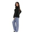thumbnail image 3 of Just Love Ultra-Soft Women’s Pajama Pant Set - Nightgown with Matching Socks (Purple - Snowflake, 3X), 3 of 5