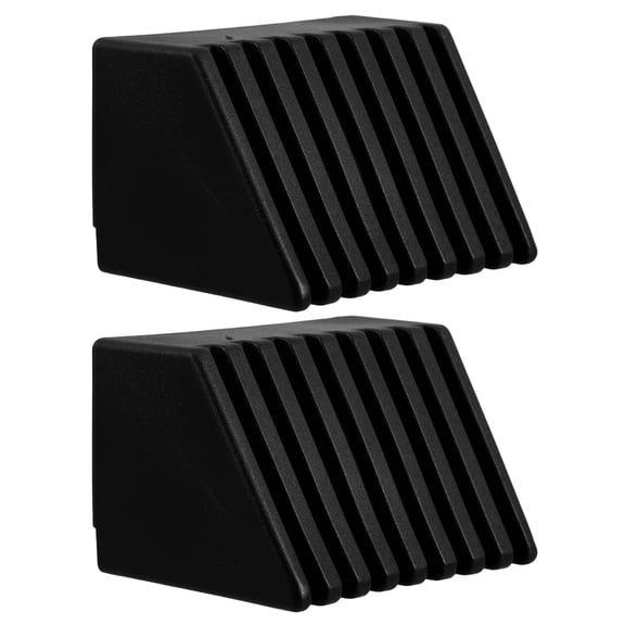 WEUVEB 2-Pack Black Gym Equipment End Caps and Foot Covers for Fitness Machines, Workout Gear and Stability
