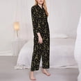 thumbnail image 3 of Lsque Paris Romantic Pattern Long Sleeve Pajama Set for Women - Soft 2-Piece Sleepwear and Loungewear Set with Pockets, Comfy Nightwear-, 3 of 7