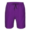 thumbnail image 4 of Kdxio Purple Pattern Mens Casual Shorts - Drawstring Summer Beach Sports Shorts for Men, 4 of 9