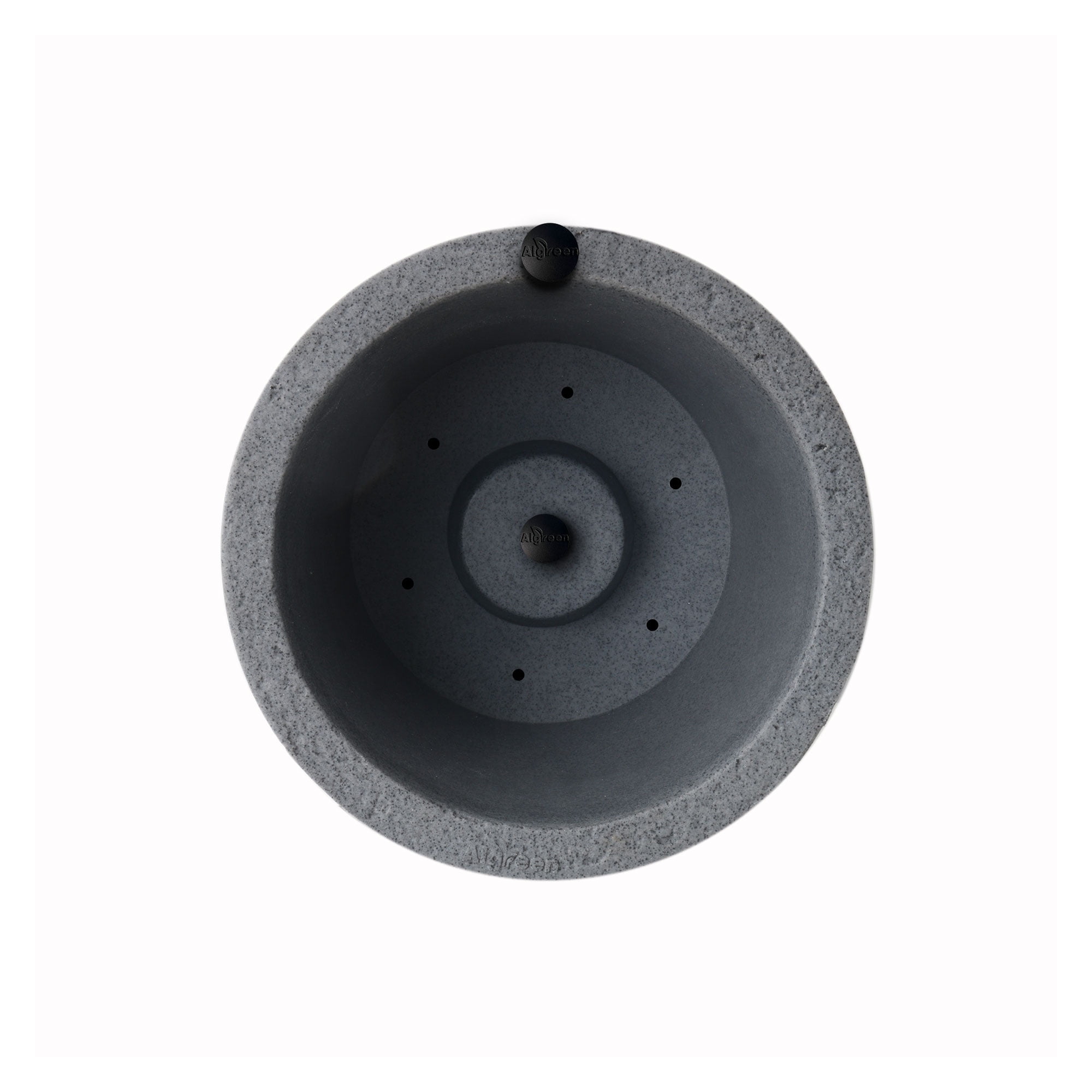 Algreen Crete 20" Self-Watering Planter, Tall, Warm Grey, 2 Pack