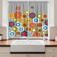 thumbnail image 2 of Ambesonne Floral Kitchen Curtains, Modern Colorful Summer, 55"x39", Multicolor, 2 of 3