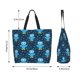 thumbnail image 5 of Balery Blue Owl Bolsa Tote Estilo Estético con Cremalleras, Bolsa de Hombro, Bolsa de Compras Grande y Plegable, 5 of 8