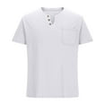thumbnail image 2 of Enridrech Mens V Neck Tee with Pockets Short Sleeve Tees Top for Men Casual Comfortable Summer Solid Color Tshirt, 2 of 5