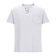 thumbnail image 3 of pstuiky camisetas para hombre, Blusas y camisas casuales de manga corta con cuello en V y botones de color liso para hombre ropa de hombre l, 3 of 5