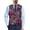 Skull Rose Bat Gothic Print, variant on POLERO Skull Rose Print, Slim Fit Lightweight Formal Vest 4 Button Mens Suit Vest for Corporate Business