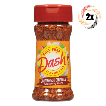 2x Shakers Mrs Dash Salt Free Southwest Chipotle Seasoning Blend 2.5oz