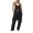 Black, variant on Kiplyki Clearance Pants for Women Cold Shoulder Jumpsuit PrintSuspender Jumpsuits Wide Pocket Leg Pant