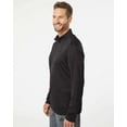 thumbnail image 2 of Lightweight Mélange Quarter-Zip Pullover, M, Collegiate Navy Melange, 2 of 4
