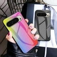 thumbnail image 5 of ELEHOLD Case for Google Pixel 9 / 9 Pro, Shockproof Luxury Carbon Fiber Textured Glass Case Cover,Gold, 5 of 11