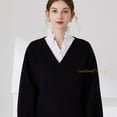thumbnail image 2 of LoudSung Fake Collar Detachable Half Shirt Blouse False Collar Cardigan Ruffle V Stand Type for Women Girls, 2 of 7
