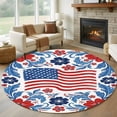 American Flag Round Rug 7ft Washable Circle Rugs Non Slip 4 of July ...