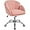 Pink, variant on CRXX Pink Desk Chair Vanity Chair Comfy Velvet Chair Cute Desk Chair for Home Office Modern Swivel Rolling Chair for Bedroom, Living Room, Makeup Room Women