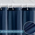thumbnail image 2 of Cortina de ducha extra larga para baño, cortina de baño textil antimoho para bañera y ducha, cortina fabricada en tejido antibacteriano lavable, con 12 ganchos extra grande color blanco, 2 of 5