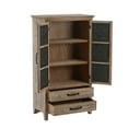 thumbnail image 5 of LuxenHome Farmhouse Wood and Metal 2-Drawer 2-Door Storage Cabinet, 5 of 7