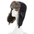 thumbnail image 4 of Unisex Men Women Russian Hat Trapper Bomber Warm Ear Flaps Winter Ski Hat Cap Headwear, 4 of 7