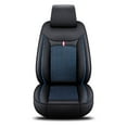 thumbnail image 4 of Maidao Housses de Siège Auto Ensemble Complet pour Genesis pour GV70 Électrique 2017-Présent 5 Sièges Cuir Compatible Coussin Gonflable Résistant à l'Eau Coussin Protecteur avant Arrière Noir et Bleu, 4 of 6