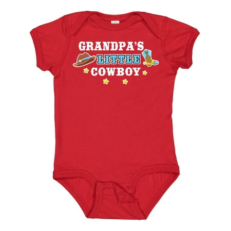 

Inktastic Grandpas Little Cowboy with Cowboy Hat and Boots Gift Baby Boy Bodysuit