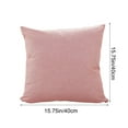 thumbnail image 3 of Meitianfacai Solid Color Thickened Linen Sofa Pillow with Removable Cover 40x40cm Home Decor Cushion for Living Room Bedroom and Office Comfortable Support Pillow (Pink), 3 of 6