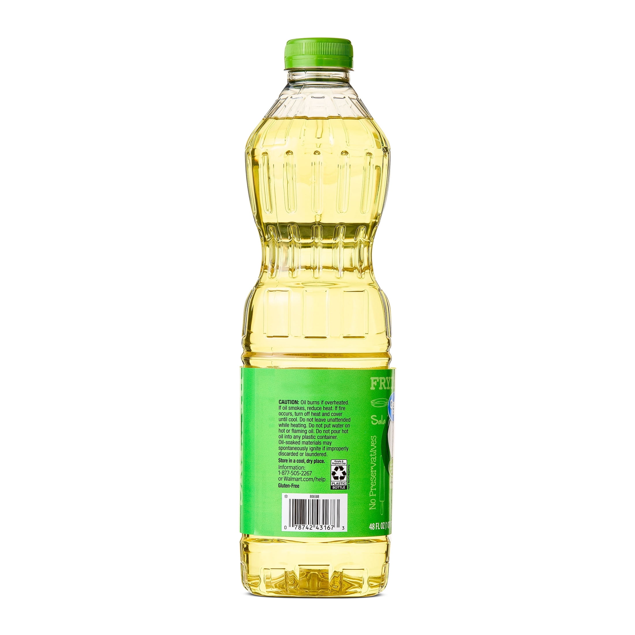 Great Value Canola Oil, Heart Healthy, High Smoke Point, 48 fl oz Bottle