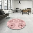 thumbnail image 4 of Ahgly Company Machine Washable Indoor Rectangle Transitional Pink Bubble Gum Pink Area Rugs, 5' x 7', 4 of 7